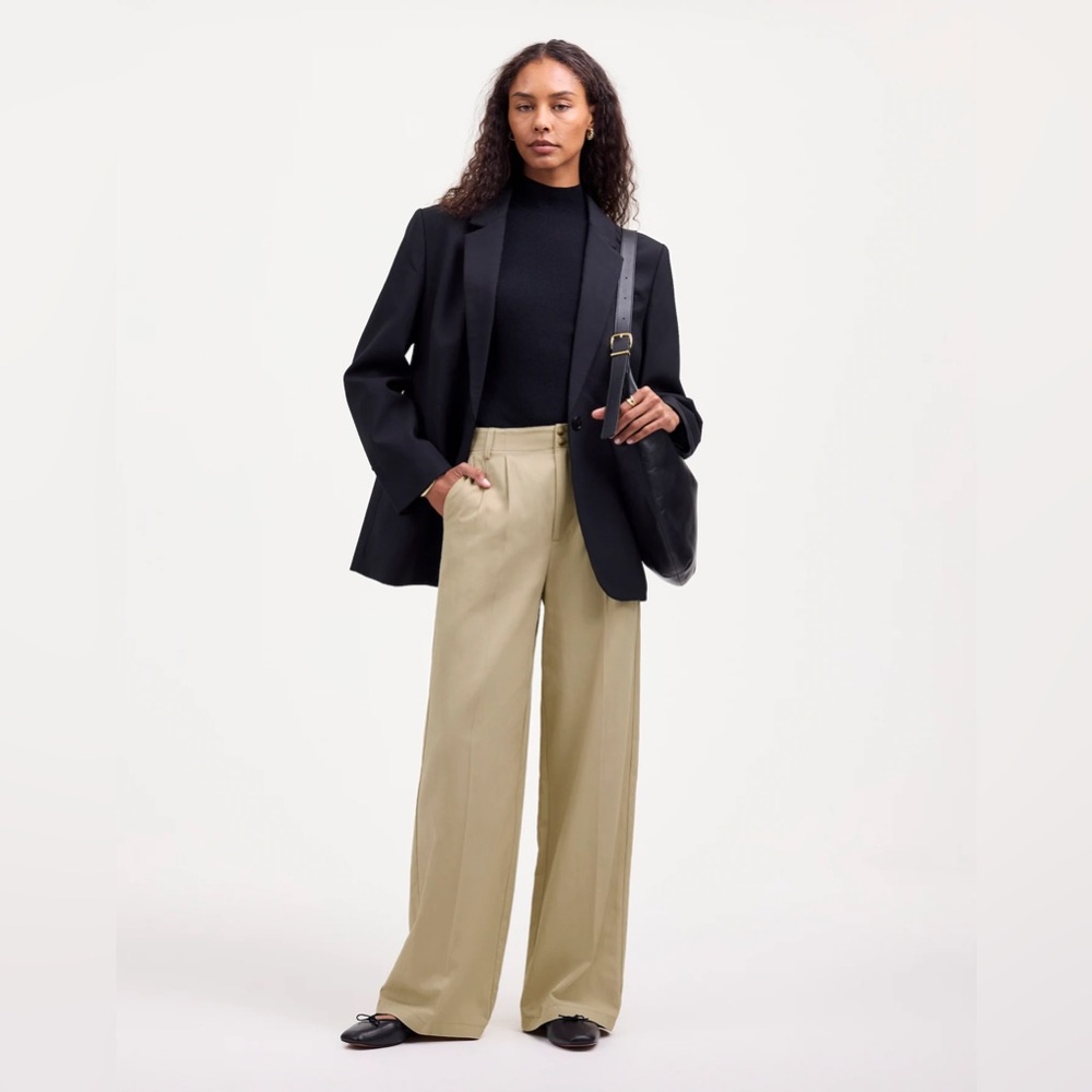 Madewell Wide Leg Pants in Light Khaki Size 6
